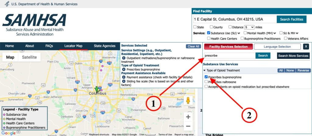 Find places that prescribe Suboxone using the SAMHSA Treatment Locator.